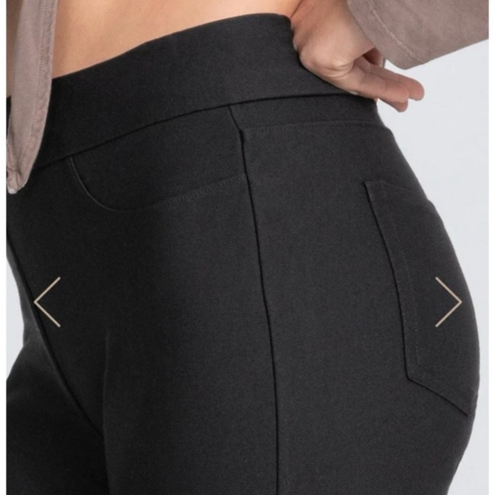 HONEYLOVE EverReady Size 2X Ponte Knit‎ pull on Slim 2-Pocket Ankle Pants Black - Picture 10 of 10